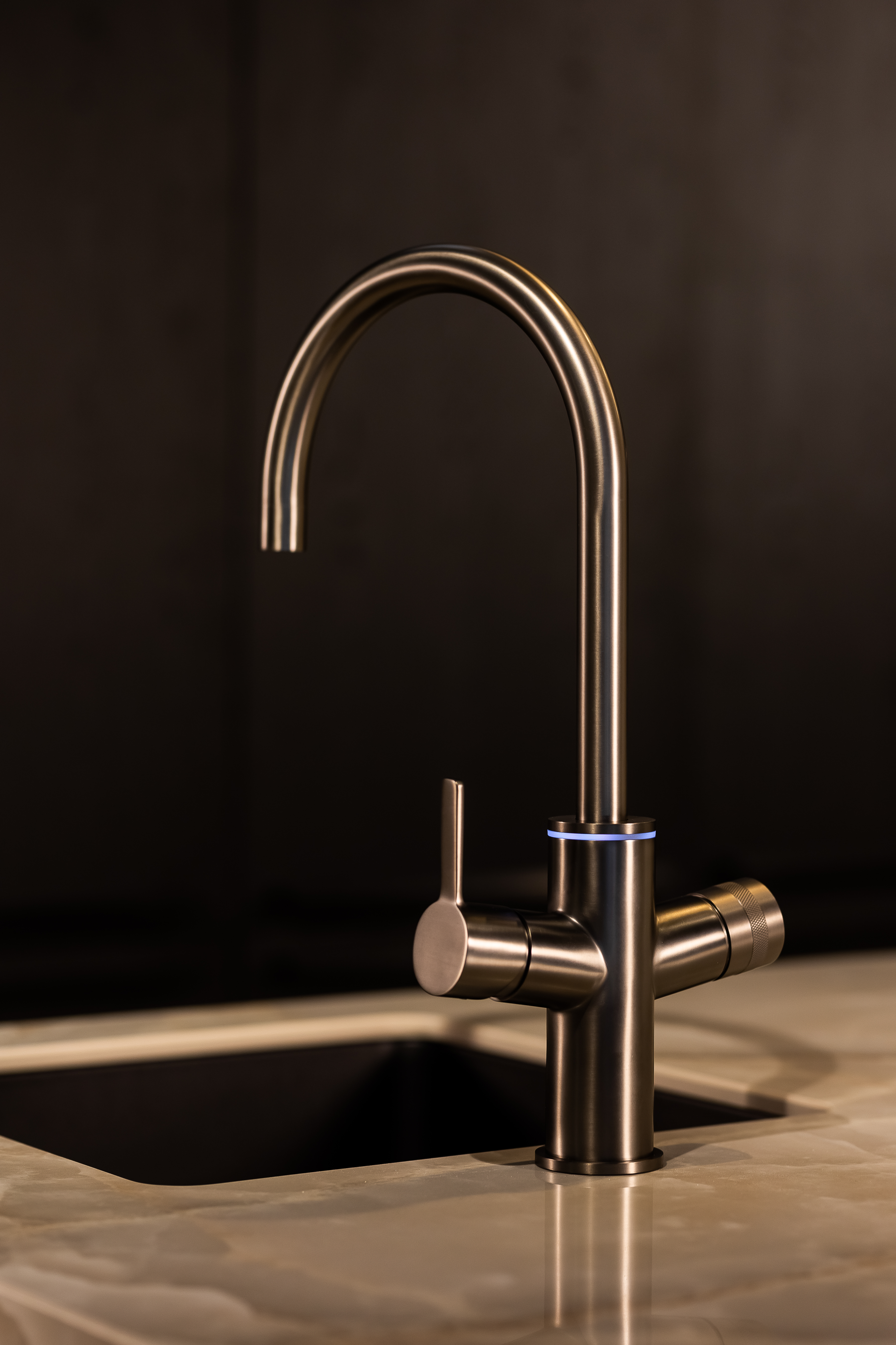 Vandhane billede af den mørke model